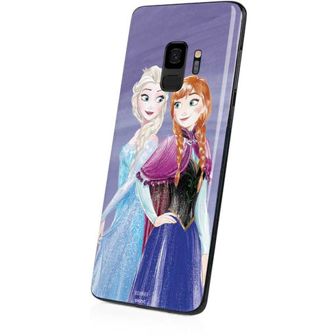 Disney Frozen Elsa and Anna Sisters Art Galaxy S9 Skin